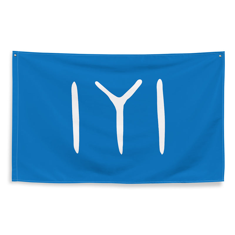 Blue Kayi IYI Symbol Flag Wall Tapestry