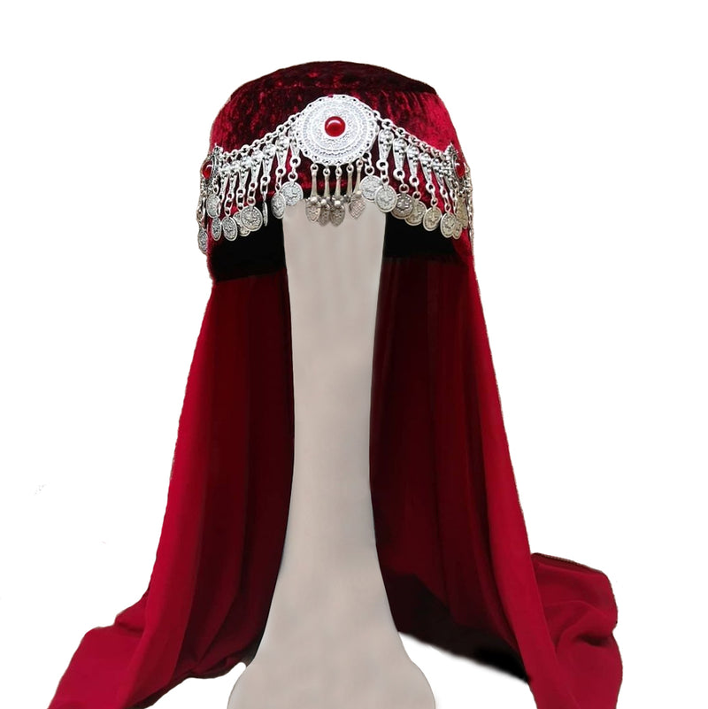 Halime Sultan Inspired Red Hatun Headpiece - beyhood