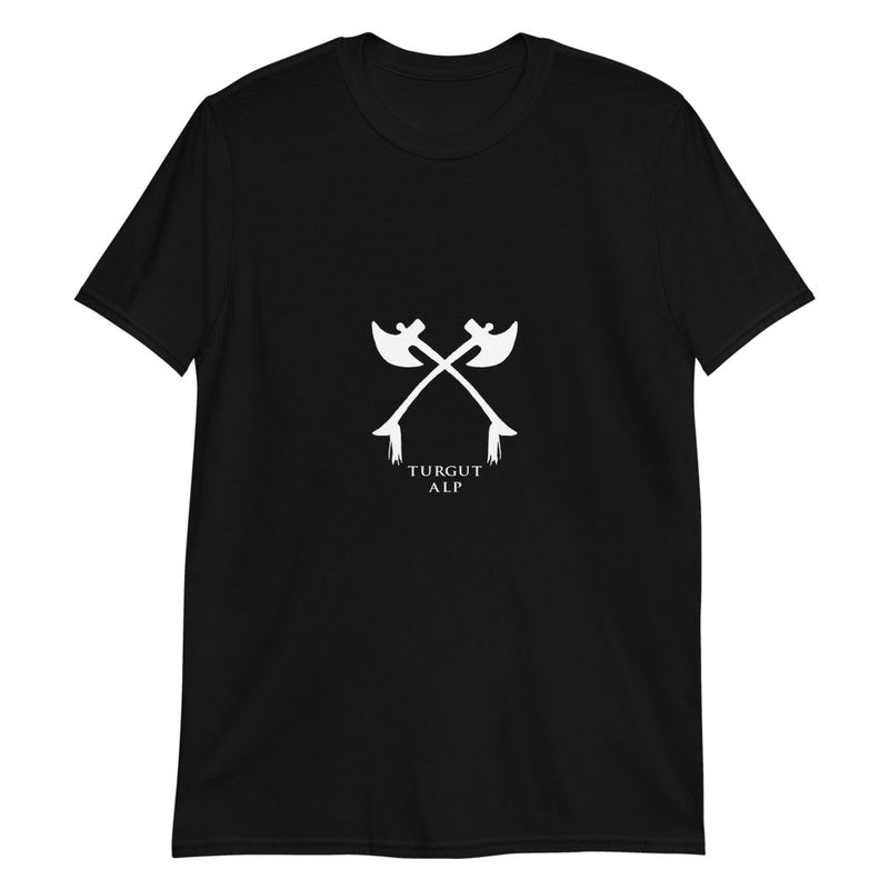 Turgut Alp Double Axe Black Unisex T-Shirt - beyhood