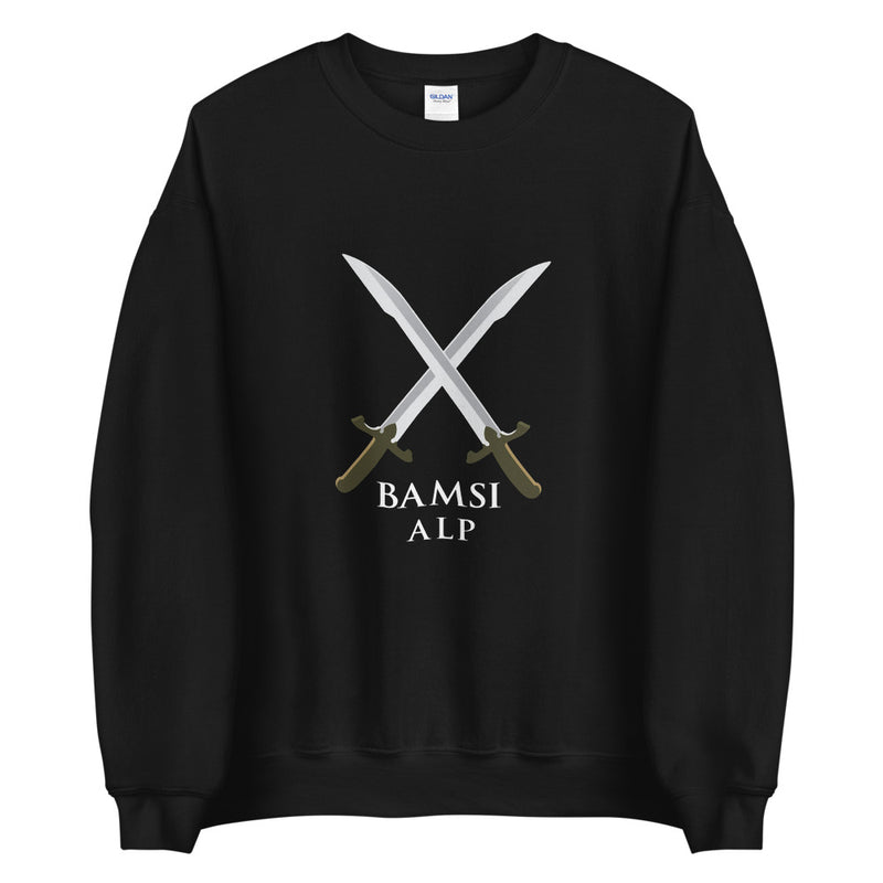 Bamsi Alp Double Sword Black Unisex Sweatshirt - beyhood