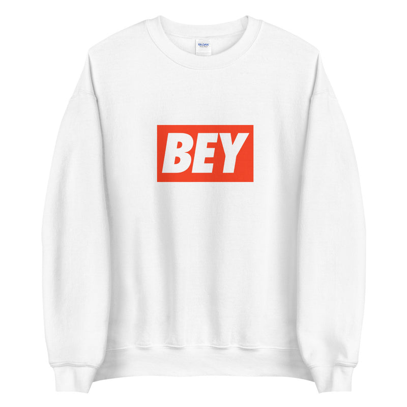 BEY Men's Fitted White Sweatshirt | Dirilis Ertugrul - beyhood