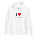 I Love Ertugrul Unisex White Hoodie | Dirilis Ertugrul - beyhood