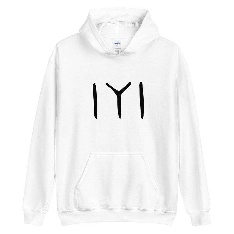 White Kayi IYI Symbol Unisex Hoodie | Dirilis Ertugrul - beyhood